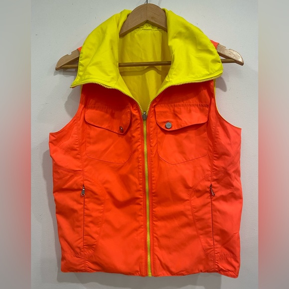 Ralph Lauren Active Reversible Vest Yellow Orange Sleeveless size M - Picture 1 of 13